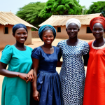 **

"A diverse group of Gambian women, fully clothed in vibrant, modest African dresses, participating in a community project like building a well or a school, alongside men in traditional attire. Background shows a rural Gambian village with modest homes. safe for work, appropriate content, professional, family-friendly, perfect anatomy, correct proportions, natural pose, well-formed hands, proper finger count, natural body proportions."

**