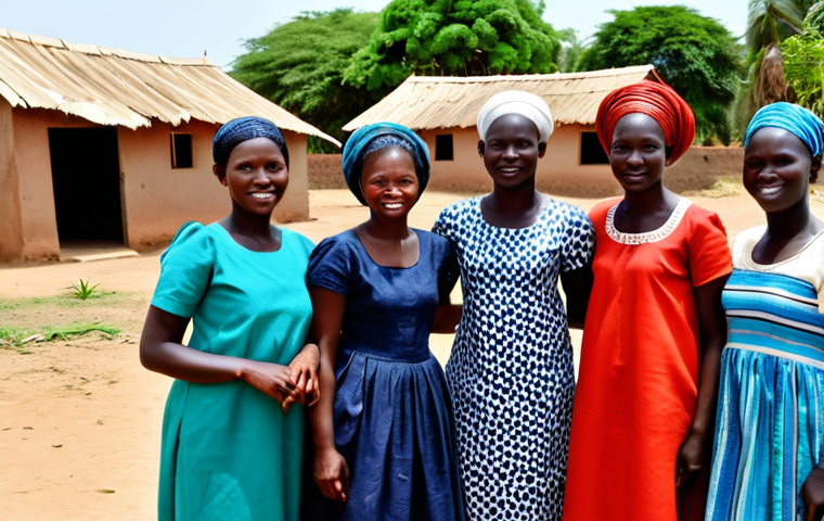 **
"A diverse group of Gambian women, fully clothed in vibrant, modest African dresses, participating in a community project like building a well or a school, alongside men in traditional attire. Background shows a rural Gambian village with modest homes. safe for work, appropriate content, professional, family-friendly, perfect anatomy, correct proportions, natural pose, well-formed hands, proper finger count, natural body proportions."
**