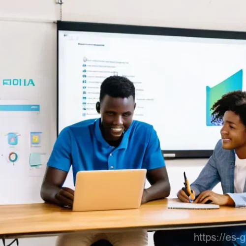 감비아 스타트업 산업 - **Prompt 1: Dynamic Youth in a Digital Innovation Hub**
    A vibrant, medium-wide shot capturing a ...